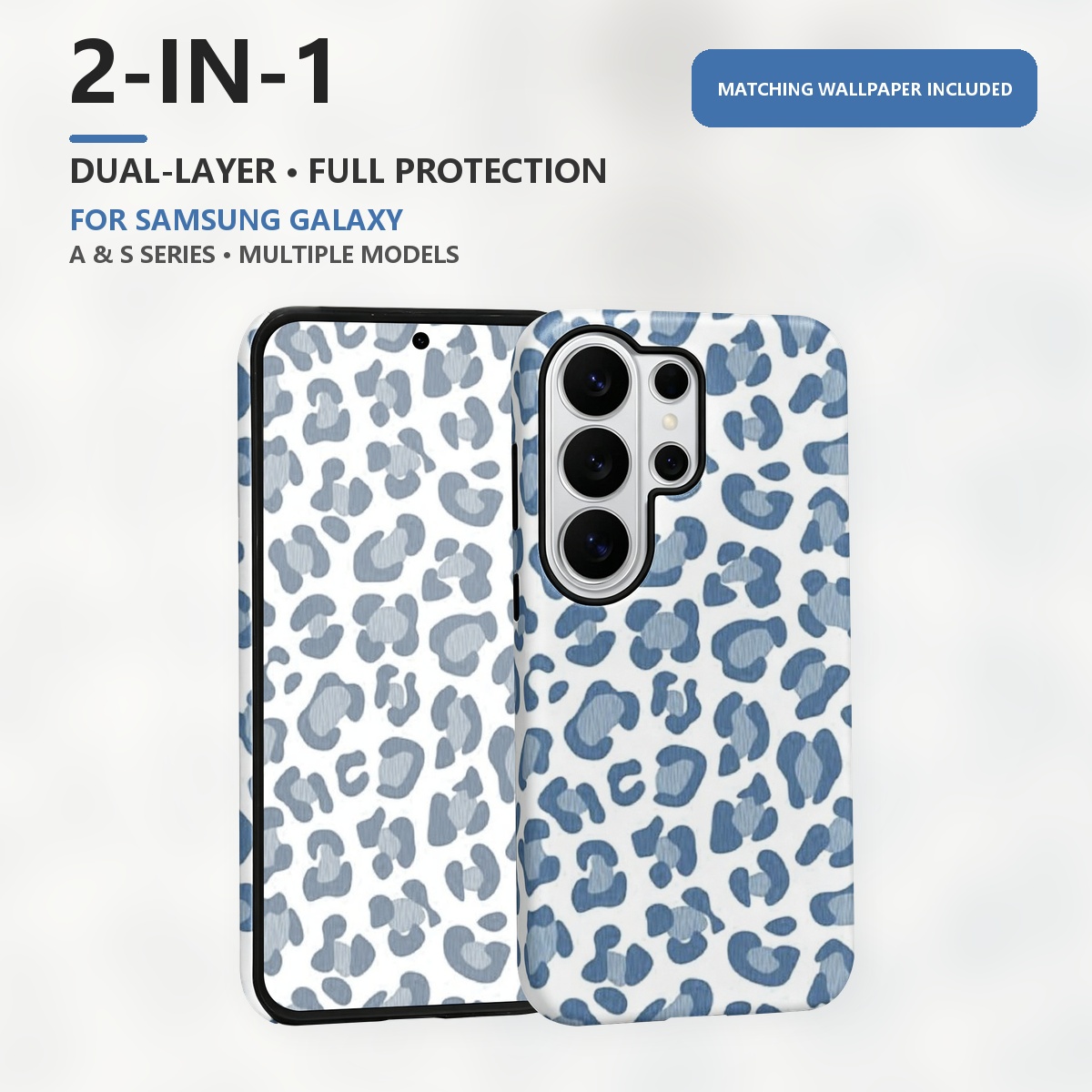 Blue Leopard Print 2-in-1 Dual - Computer Case review and price